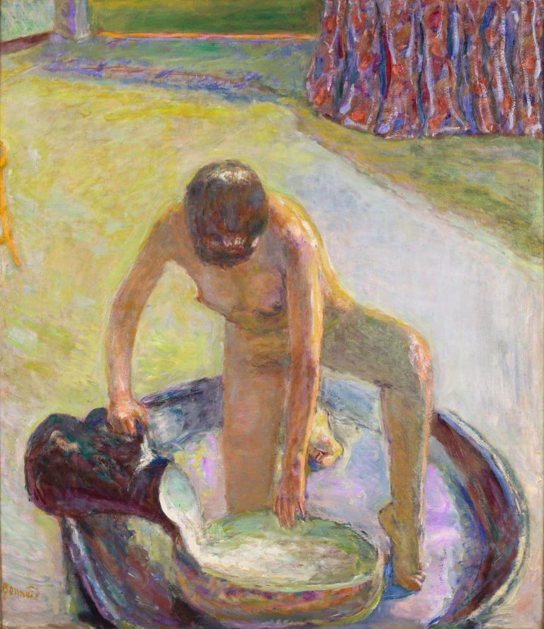 Pierre Bonnard, Nu accroupi au tub, 1918. Öl auf Leinwand, 85 × 74 cm. Musée d’Orsay, Paris. Donation Zeïneb et Jean Pierre Marcie Rivière, 2010 © Musée d’Orsay RMN
