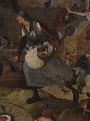 Pieter Bruegel il Vecchio, Dulle Griet, 1563, dettaglio. Museum Mayer van den Bergh, Anversa. Photo © KIK IRPA Brussel