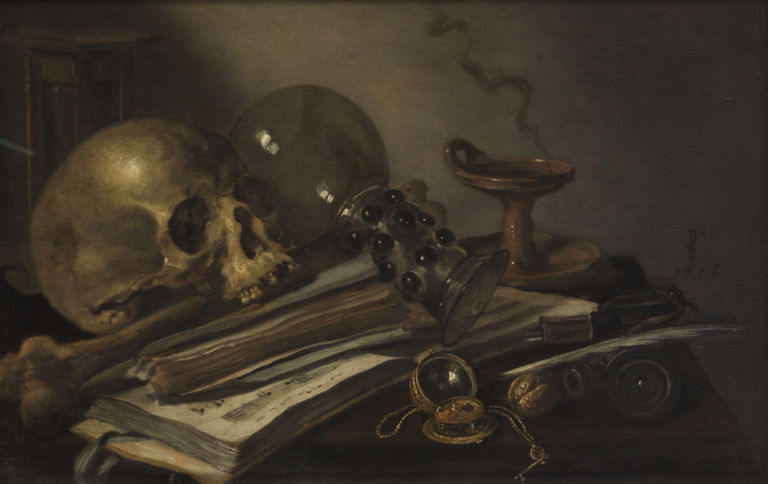 Pieter Claesz, Vanitas, 1656. Courtesy KHM Museumsverband