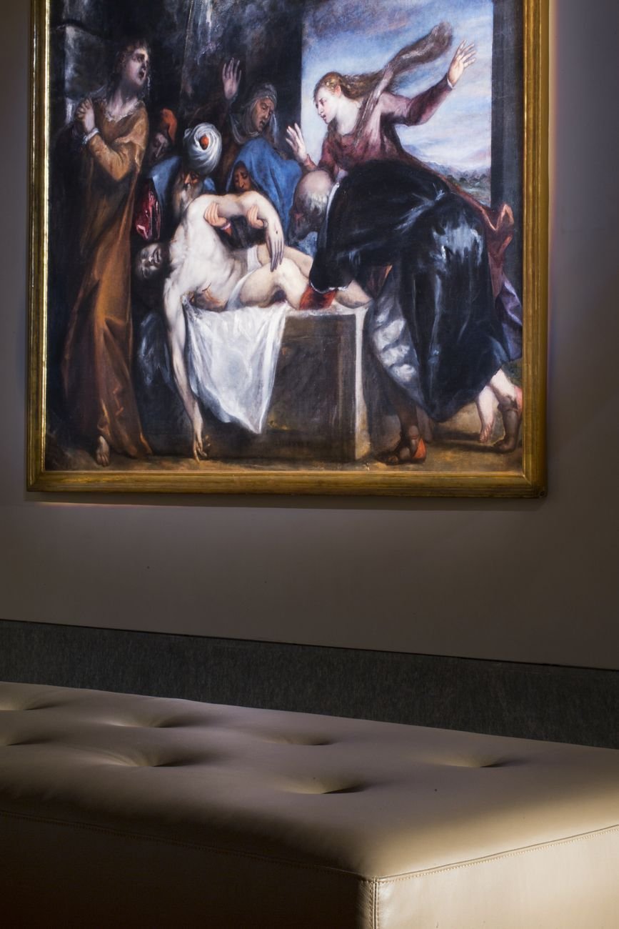 Pinacoteca Ambrosiana _ Molteni & C._ Pouf Euston di Rodolfo Dordoni. Photo © Filippo Romano x Museo City