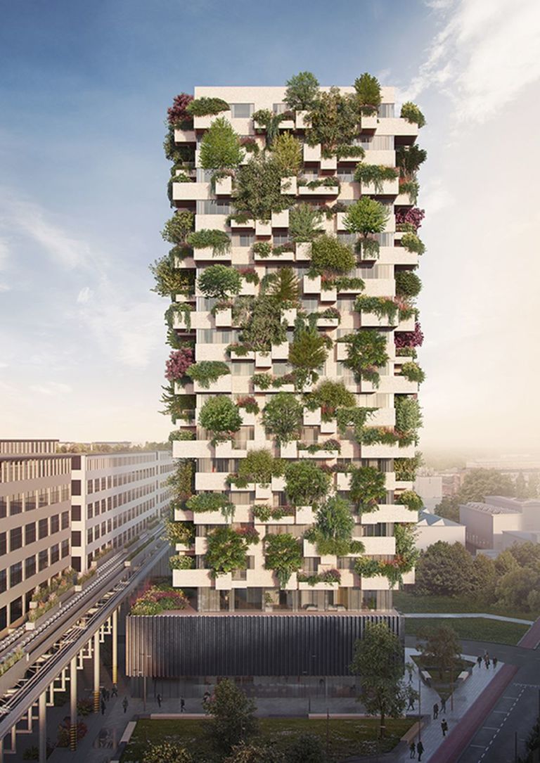 Stefano Boeri Architetti, Eindhoven Trudo Vertical Forest. Courtesy SBA Stefano Boeri Architetti