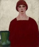 Ubaldo Oppi, Donna in rosso, 1911. Collezione privata Guido Marchi