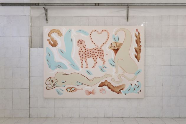 Viola Leddi, Lovable Creatures I, 2018, oil and acrylic on canvas, 245 x 171 cm. Photo siliqoon agency