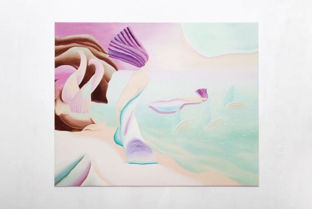 Viola Leddi, Undressed (to M. E.), 2017, oil on canvas, 120 x 150 cm