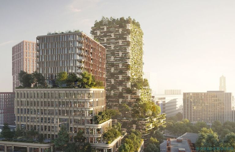 Wonderwoods, Tower 1, Vertical Forest designed by Stefano Boeri Architetti. Courtesy SBA Stefano Boeri Architetti