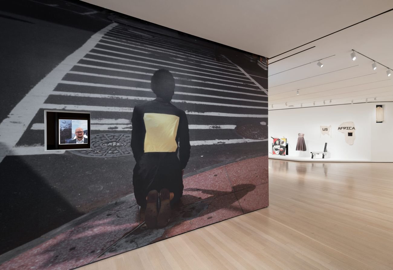 member. Pope.L, 1978–2001. Installation view at The Museum of Modern Art, New York 2019 © 2019 The Museum of Modern Art. Photo Martin Seck