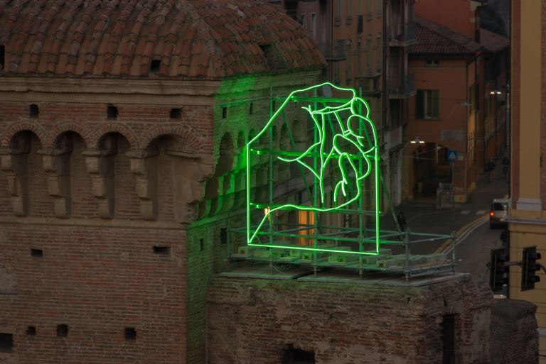 MAXXI, Real Italy, Patrick Tuttofuoco, Weak Fist Porta San Donato, Bologna 2019 Ph. Luca Ghedini