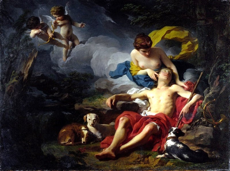 Pierre Subleyras, Diana ed Endimione, 1740 ca, olio su tela, Londra, Nat...