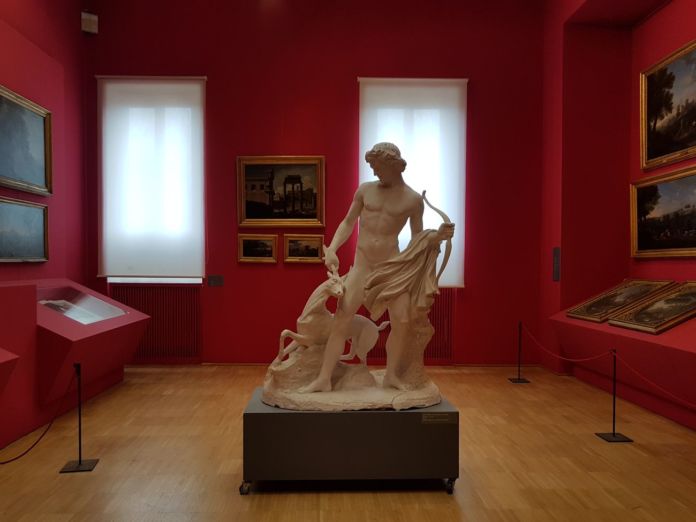Accademia di San Luca a Roma. La sala dei paesaggi, riallestita nel 2013. Photo Donatella Giordano