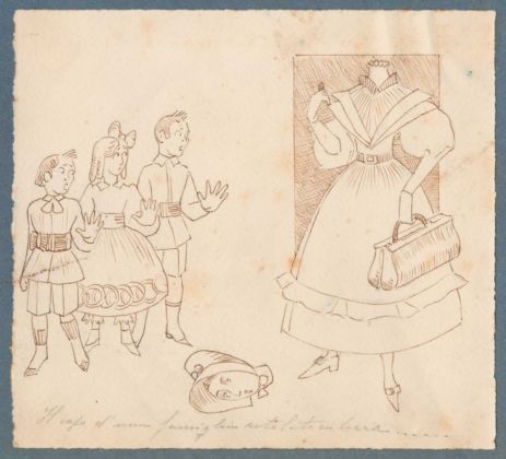 Anna Marongiu, Illustrazioni per Il Circolo Pickwick di Charles Dickens, 1928, inchiostro e acquerello su carta. Collezione Charles Dickens Museum
