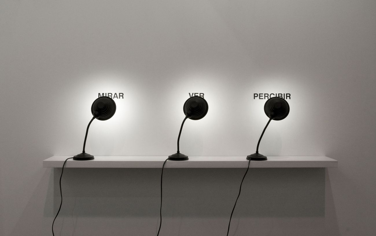 Antoni Muntadas, Mirar Ver Percibir, 2009. Installation view at Galería Joan Prats' booth, Arco XVIII, Feria Internacional de Arte Contemporáneo, Madrid 2009