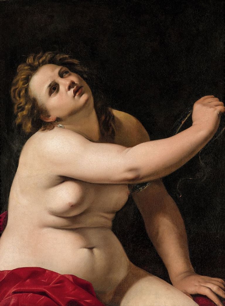 Artemisia Gentileschi, Cleopatra morsa dall'aspide. Collezione Cavallini Sgarbi