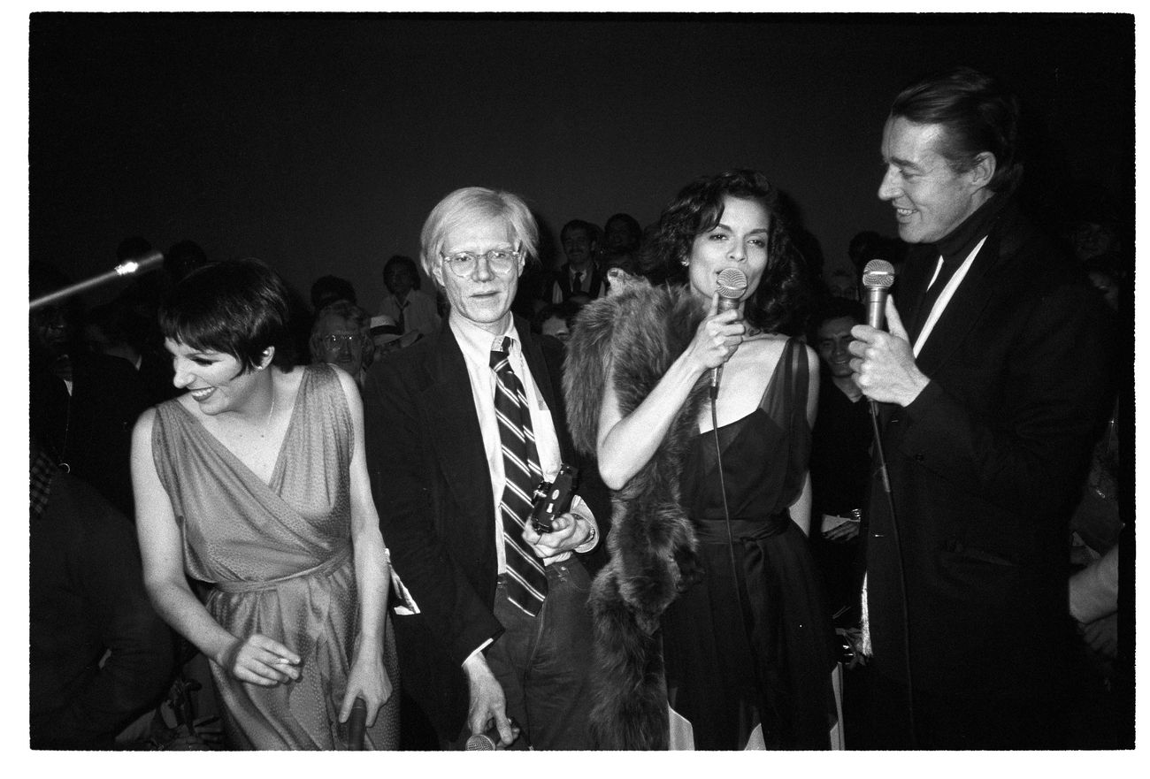 Christopher Makos, The Gang of Four at Studio 54 (Liza Minnelli, Andy Warhol, Bianca Jagger, and Halston), 1978