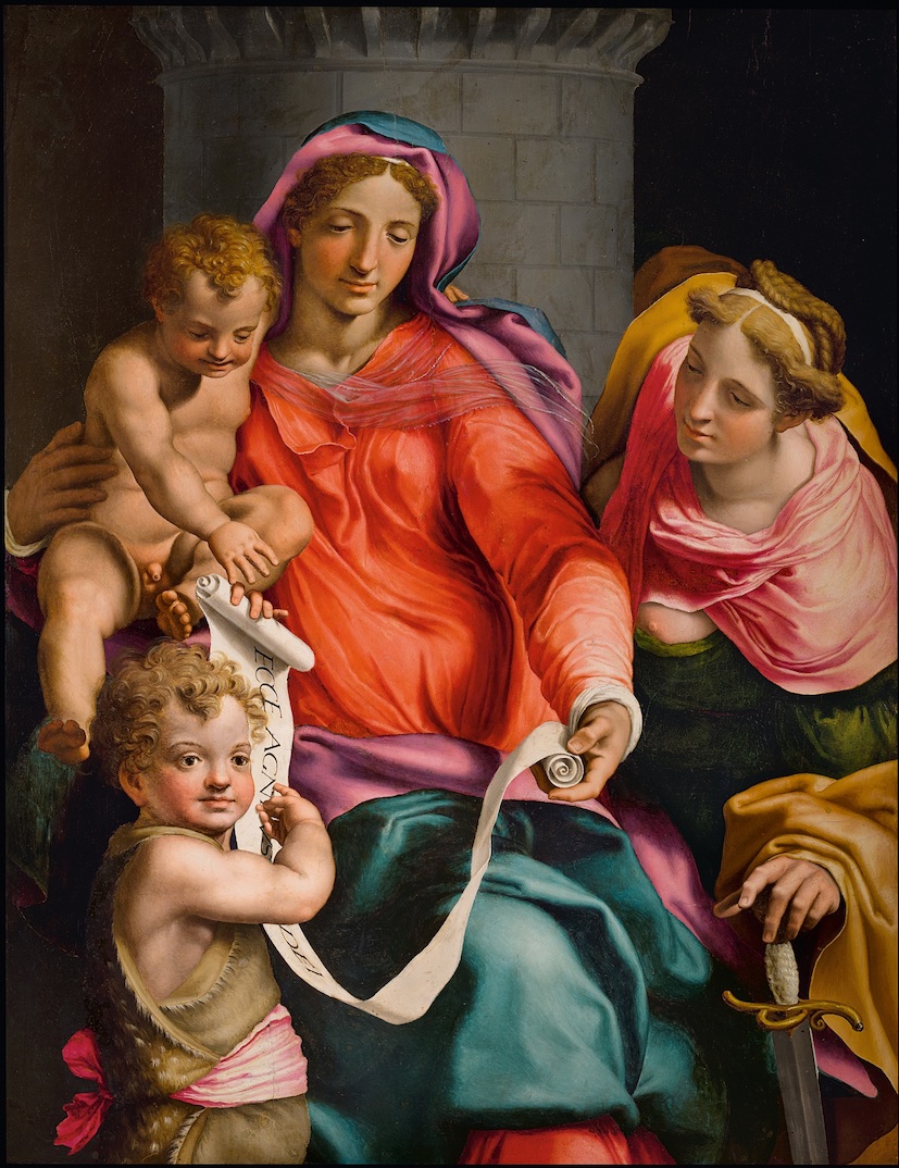 Madonna col Bambino, San Giovannino e Santa Barbara di Daniele da Volterra. Courtesy Gallerie degli Uffizi