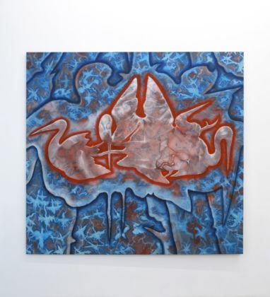 Diego Gualandris, Auguri, 2019, olio e acrilico su tela, 200x205 cm