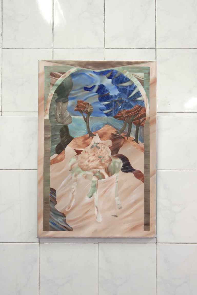 Diego Gualandris, Cervello al basilico, 2017, olio su tela, 60x40 cm