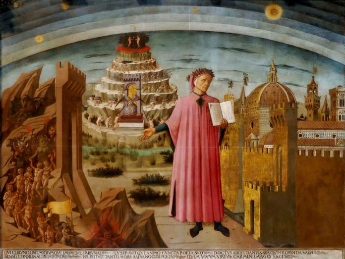 Domenico di Michelino, Dante ed i tre regni, 1465, Firenze, Santa Maria del Fiore