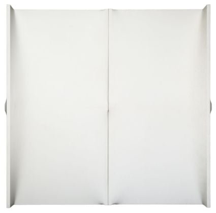Enrico Castellani, Superficie bianca – dittico, 1962, acrilico su tela, 150x150x18 cm. Courtesy Building
