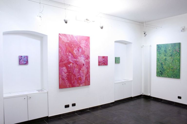 Fiori d'artificio, Elisa Muliere, installation view at Burning Giraffe Art Gallery, Torino 2019