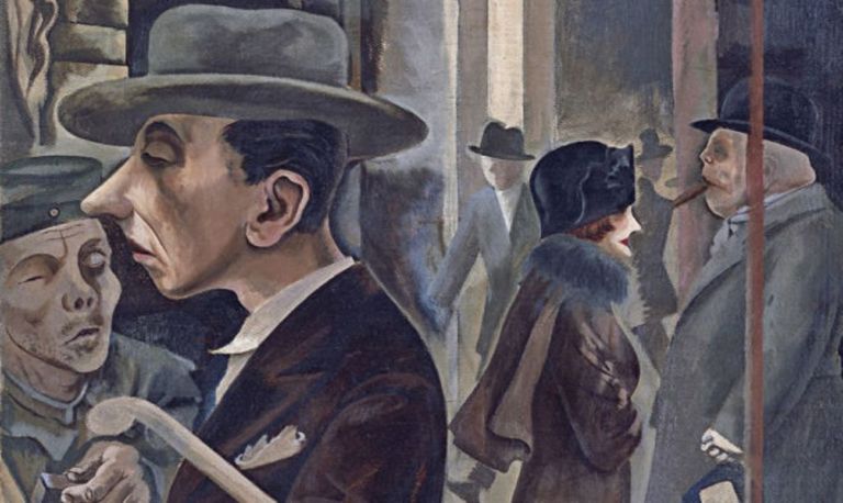 George Grosz, Scena di strada, 1925