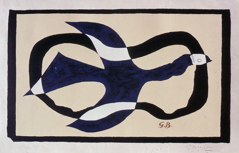 Georges Braque, Oiseau traversant un nuage, 1957, litografia a colori. Musei Vaticani, Collezione d’Arte Contemporanea. Photo © Governatorato SCV, Direzione dei Musei e dei Beni Culturali