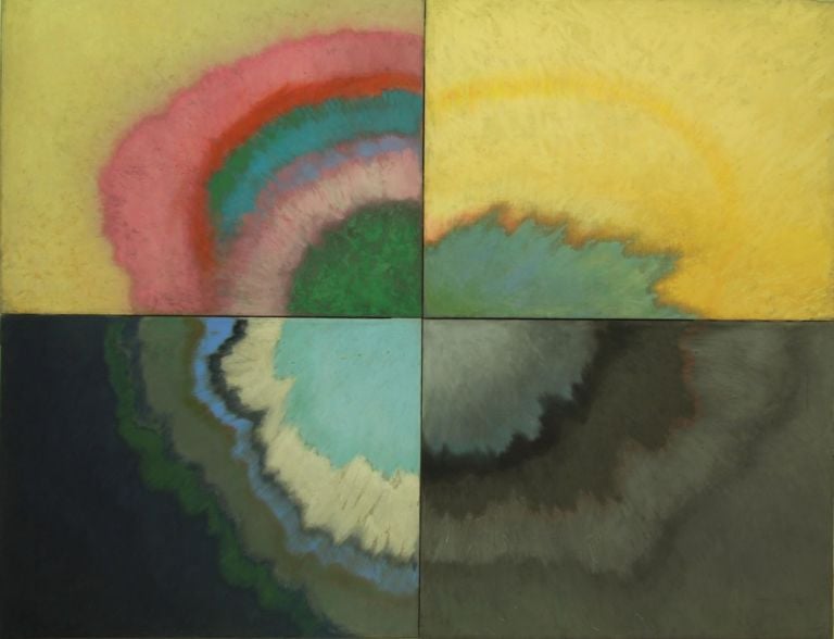 Guido Strazza, Grande aura, 1992, tempera su tela