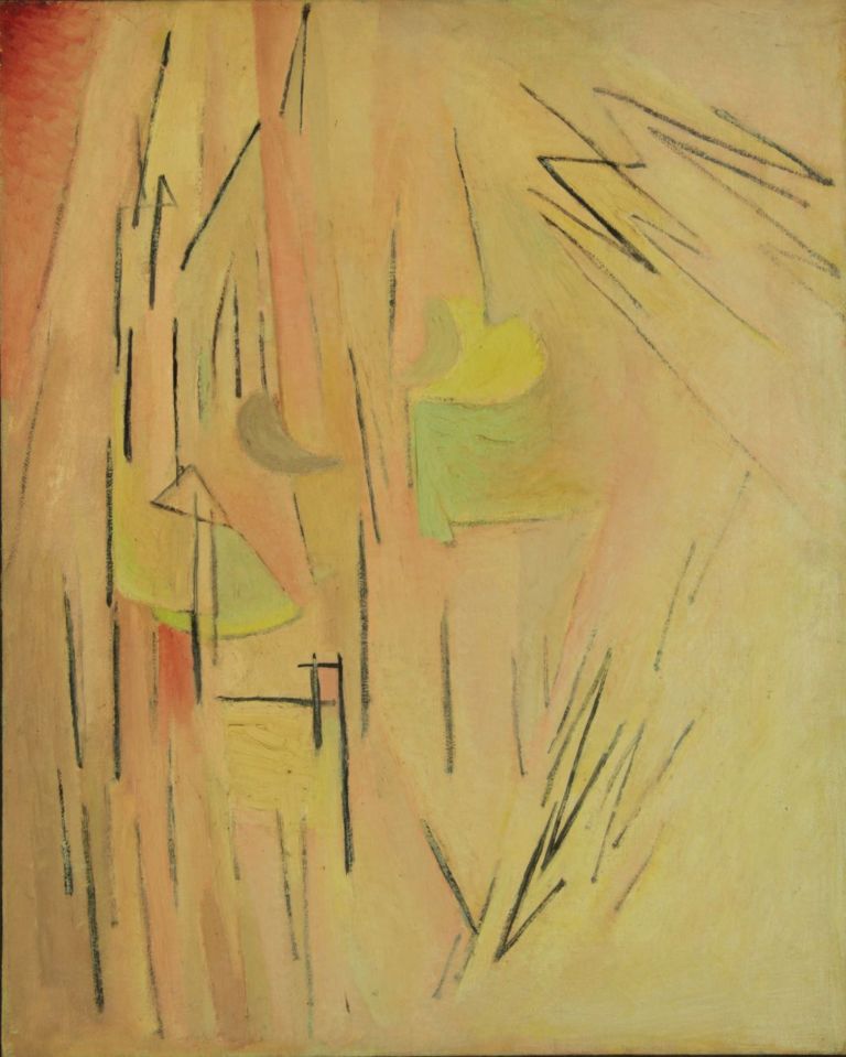 Guido Strazza, Paracas, 1953, olio su tela