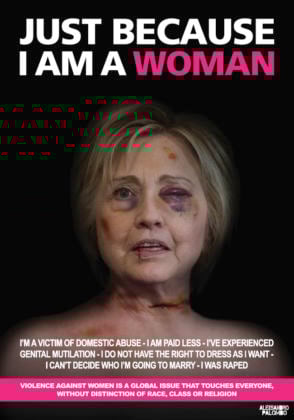 Hillary- I manifesti choc di aleXsandro Palombo a Milano