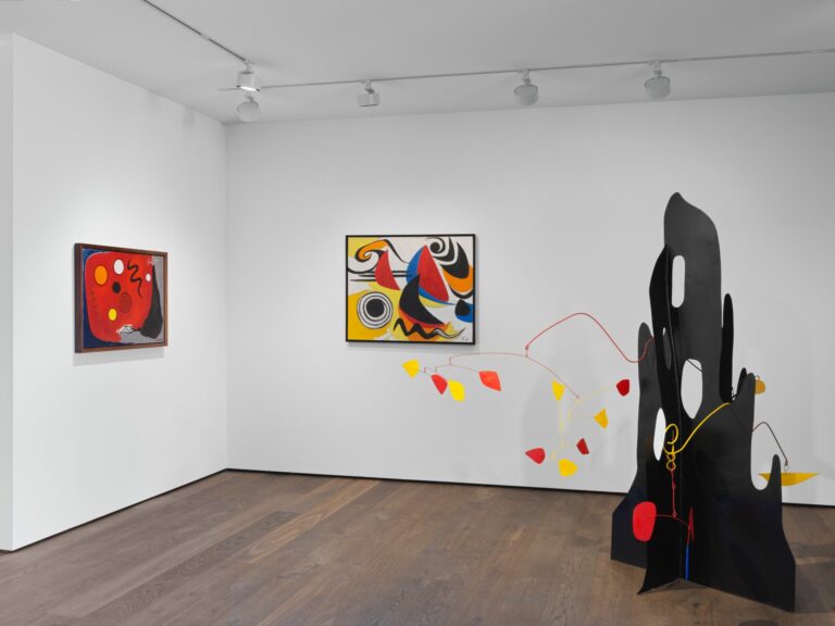 Installation view, ‘Calder’ at Hauser & Wirth St. Moritz, until 9 February 2020. © 2019 Calder Foundation, New York / Artists Rights Society (ARS), New York / ProLitteris, Zurich. Courtesy the Foundation and Hauser & Wirth