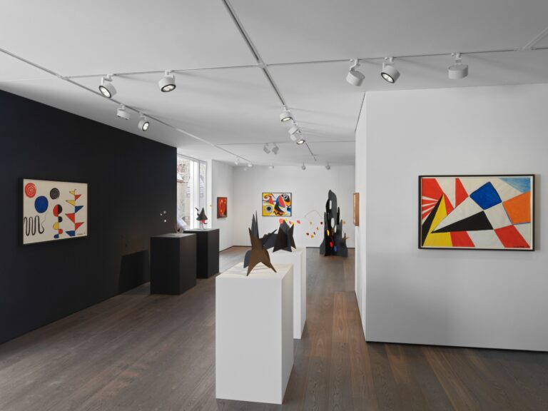 Installation view, ‘Calder’ at Hauser & Wirth St. Moritz, until 9 February 2020. © 2019 Calder Foundation, New York / Artists Rights Society (ARS), New York / ProLitteris, Zurich. Courtesy the Foundation and Hauser & Wirth