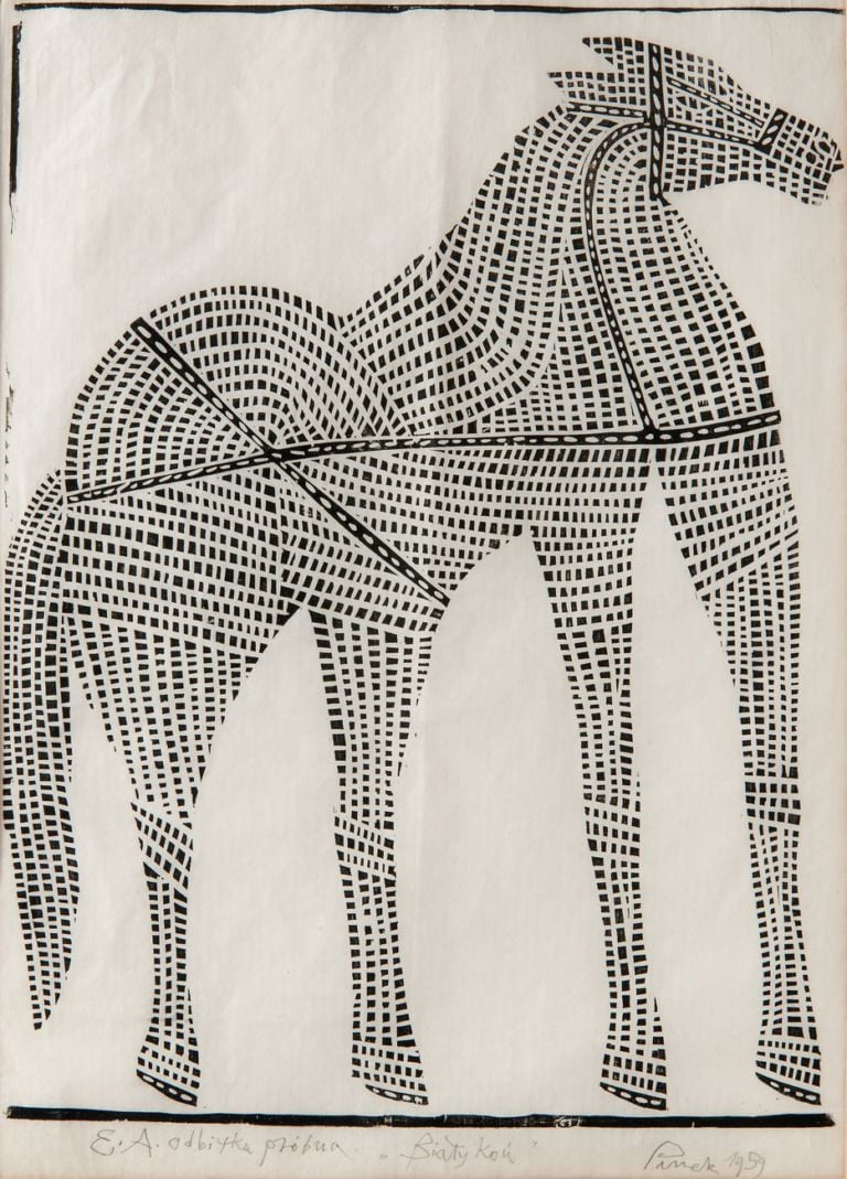 Jerzy Panek, Cavallo bianco, 1959. Collezione Vanni e Alina Scheiwiller, Milano
