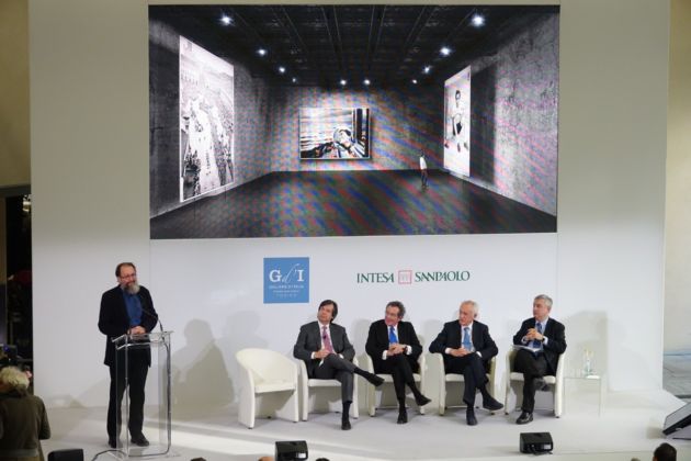 La conferenza stampa di presentazione delle Gallerie d'Italia a Torino, con l'architetto Michele De Lucchi. Photo Michele d'Ottavio