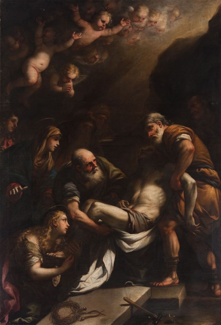 Luca Giordano, Deposizione di Cristo nel sepolcro, 1671. Napoli, Chiesa del Pio Monte della Misericordia
