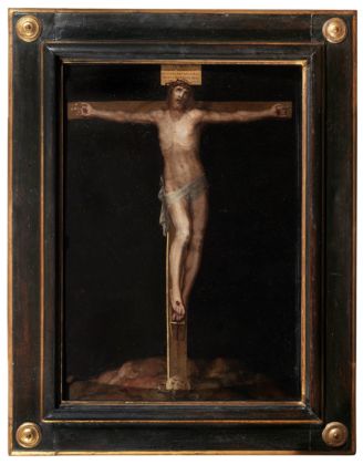 Marco Pino, Cristo vivo sulla croce, 1570 80, olio su tavola, cm 65x45. Collezione privata