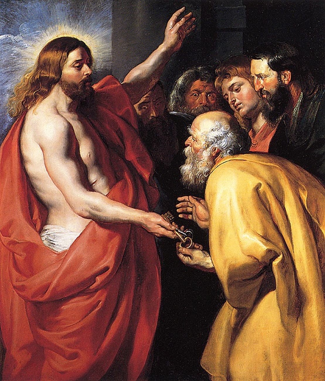 Peter Paul Rubens, Cristo che consegna le chiavi a San Pietro, 1612 14 ca. Gemäldegalerie, Berlino