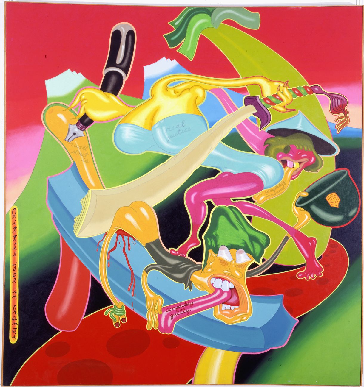 Peter Saul, Little Joe in Hanoï, 1968. Collection Musée des Beaux Arts de Dôle © Peter Saul. Photo Musée des Beaux Arts de Dole, cl. Jean Loup Mathieu