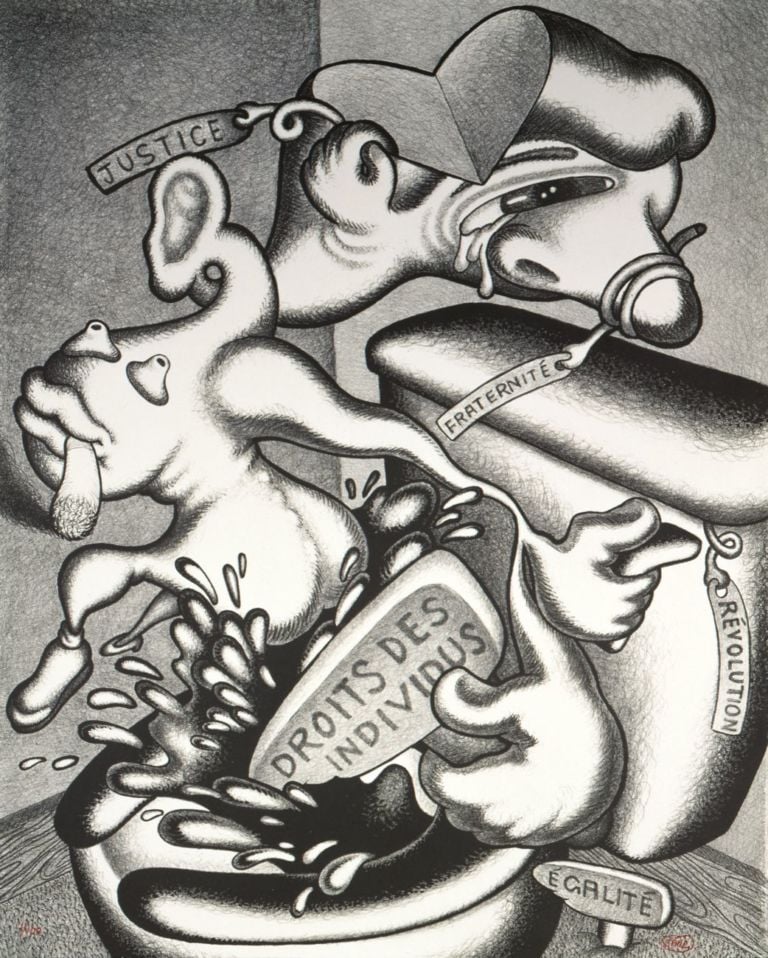 Peter Saul, Rights of the Individuals, 1989. Collection Centre national des arts plastiques © Peter Saul Cnap