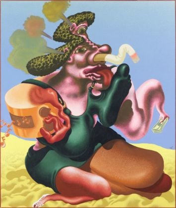 Peter Saul, Woman Smoking, 1984. Collection musée de l’Abbaye Sainte-Croix, les Sables d’Olonne © Peter Saul. Photo Hugo Maertens