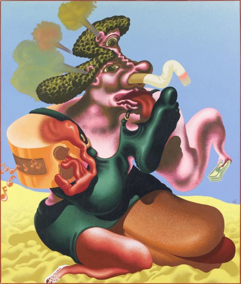 Peter Saul, Woman Smoking, 1984. Collection musée de l’Abbaye Sainte-Croix, les Sables d’Olonne © Peter Saul. Photo Hugo Maertens