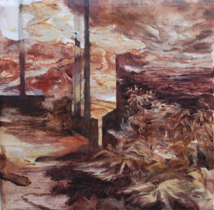 Alice Faloretti, Vedute da una stanza, olio su tela, 21x21cm
