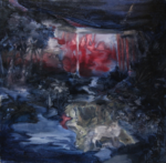 Alice Faloretti, Visione notturna, 2019, 30x30cm, olio su tela