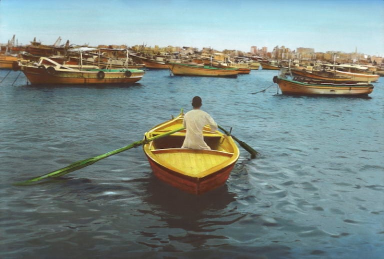 Youssef Nabil - Say Goodbye, Self Portrait, Alexandria 2009 Hand colored gelatin silver print Courtesy of the Artist