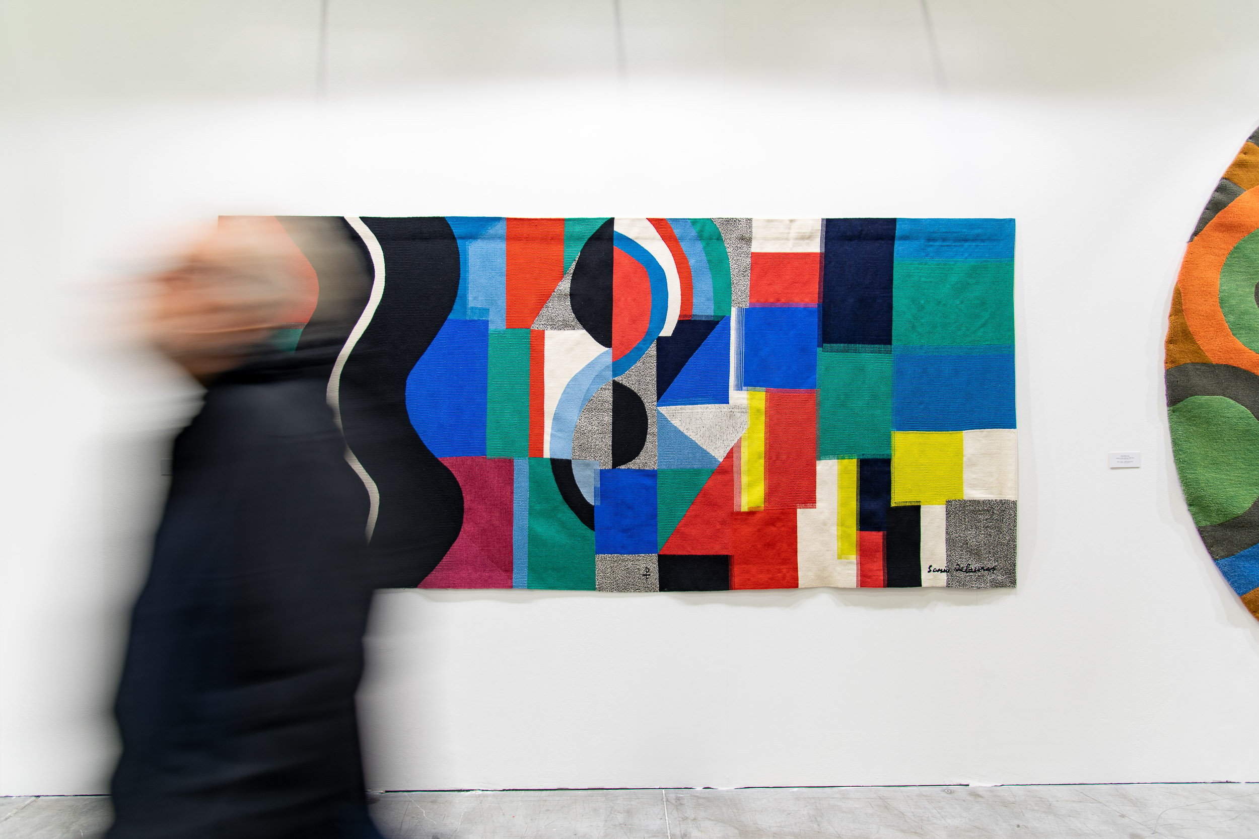 artefiera 2020 ph Irene Fanizza best opere Sonia Delaunay – Tappeto Serpent Noir Verolino