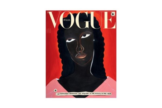 ARTIST: Delphine Desane. MODEL: Assa Baradji. Giacca oversize in organza GUCCI. Credits: Vogue Italia