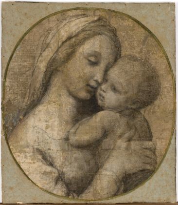 Raffaello, Madonna Tempi, 1507-08 ca., pietra nera con lumeggiature in bianco. Montpellier, Musée Fabre. Photo © Musée Fabre de Montpellier Méditerranée Métropole - Frédéric Jaulmes