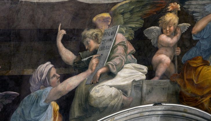Raffaello Sanzio, Sibille e Angeli 1514, affresco Roma, Santa Maria della Pace
