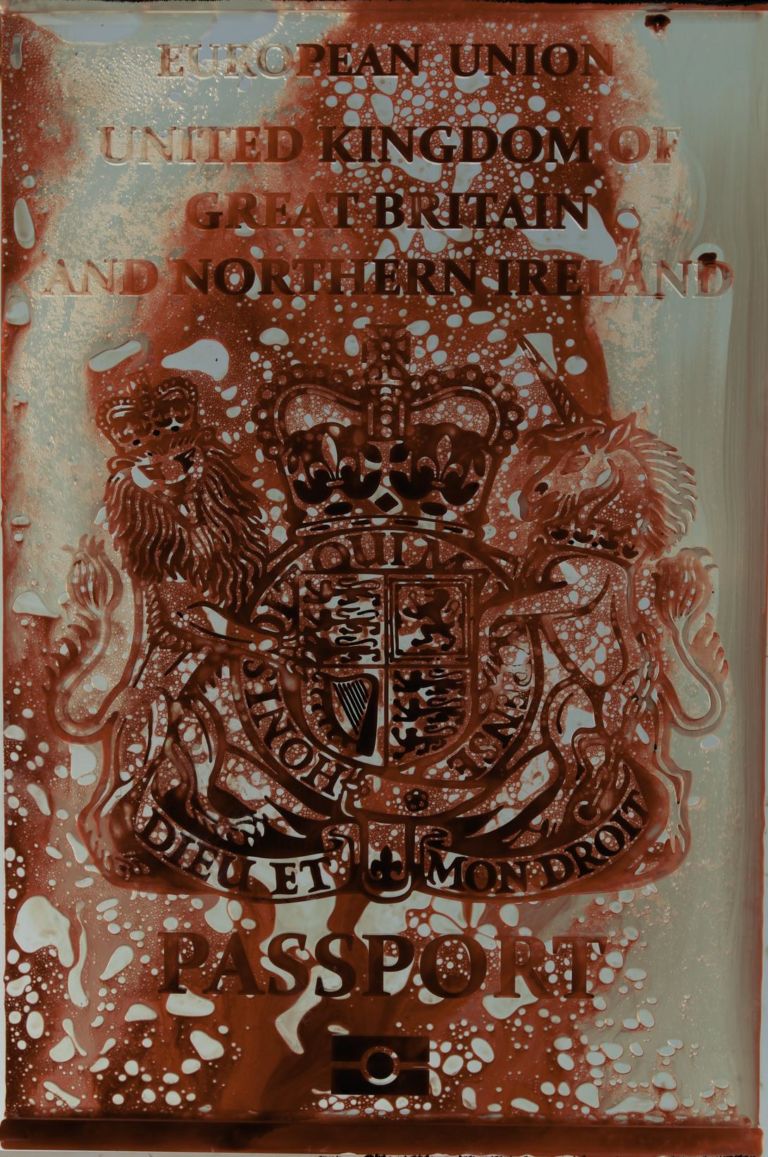 Andrei Molodkin, British Passport, 2020