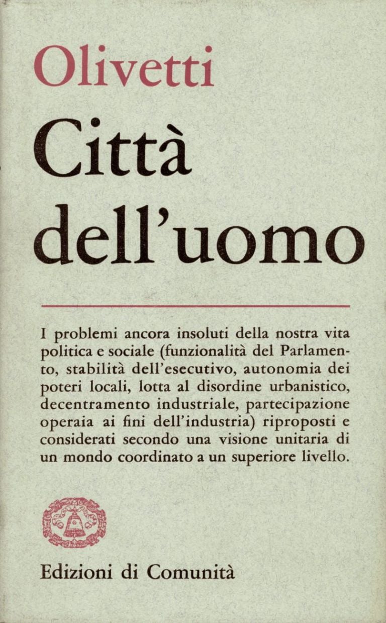 Copertina Città delluomo di A. Olivetti Edizioni di Comunita 1960 Architetti d’Italia. Adriano Olivetti, il committente
