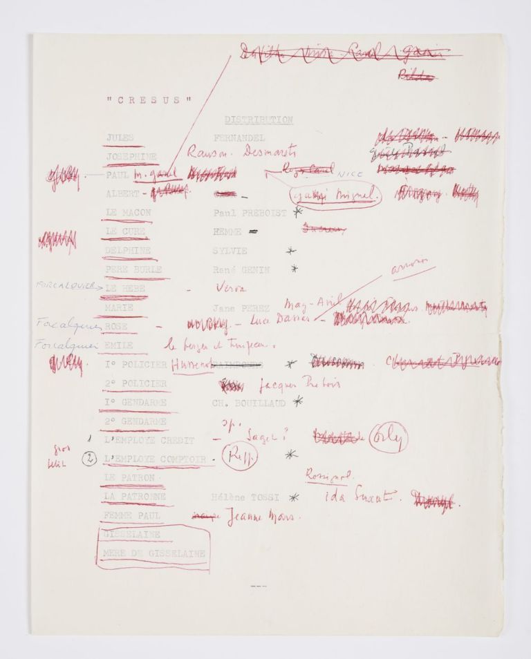 Distribuzione del film Crésus, 1960. Collezione privata. Photo © David Giancatarina