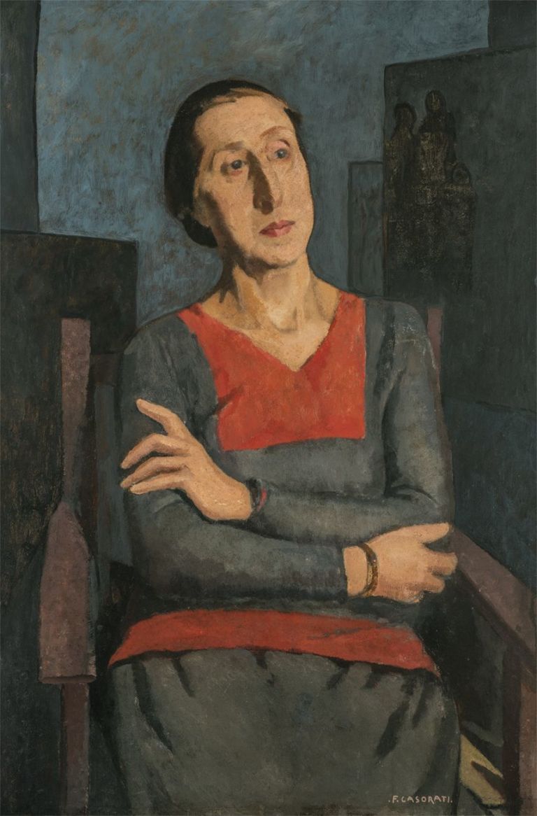 Felice Casorati, Ritratto della sorella Elvira, 1934, courtesy Galleria Bottegantica